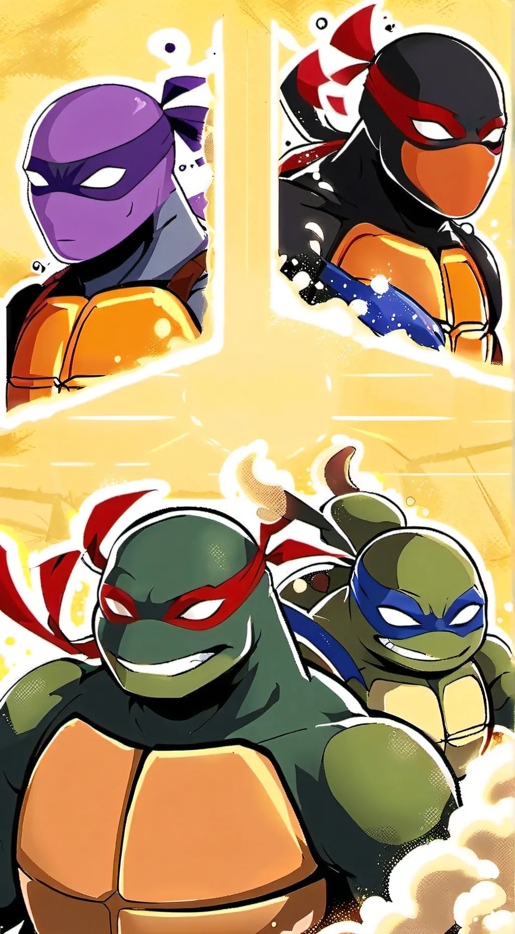ai character: TMNT 2012 background