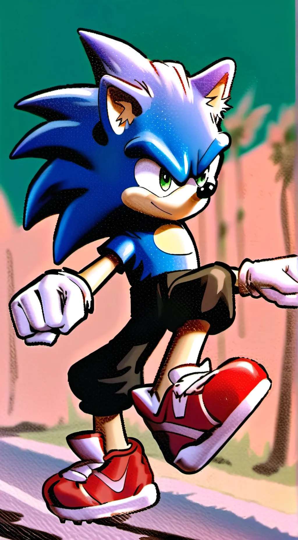 ai character: Hh x sonic background
