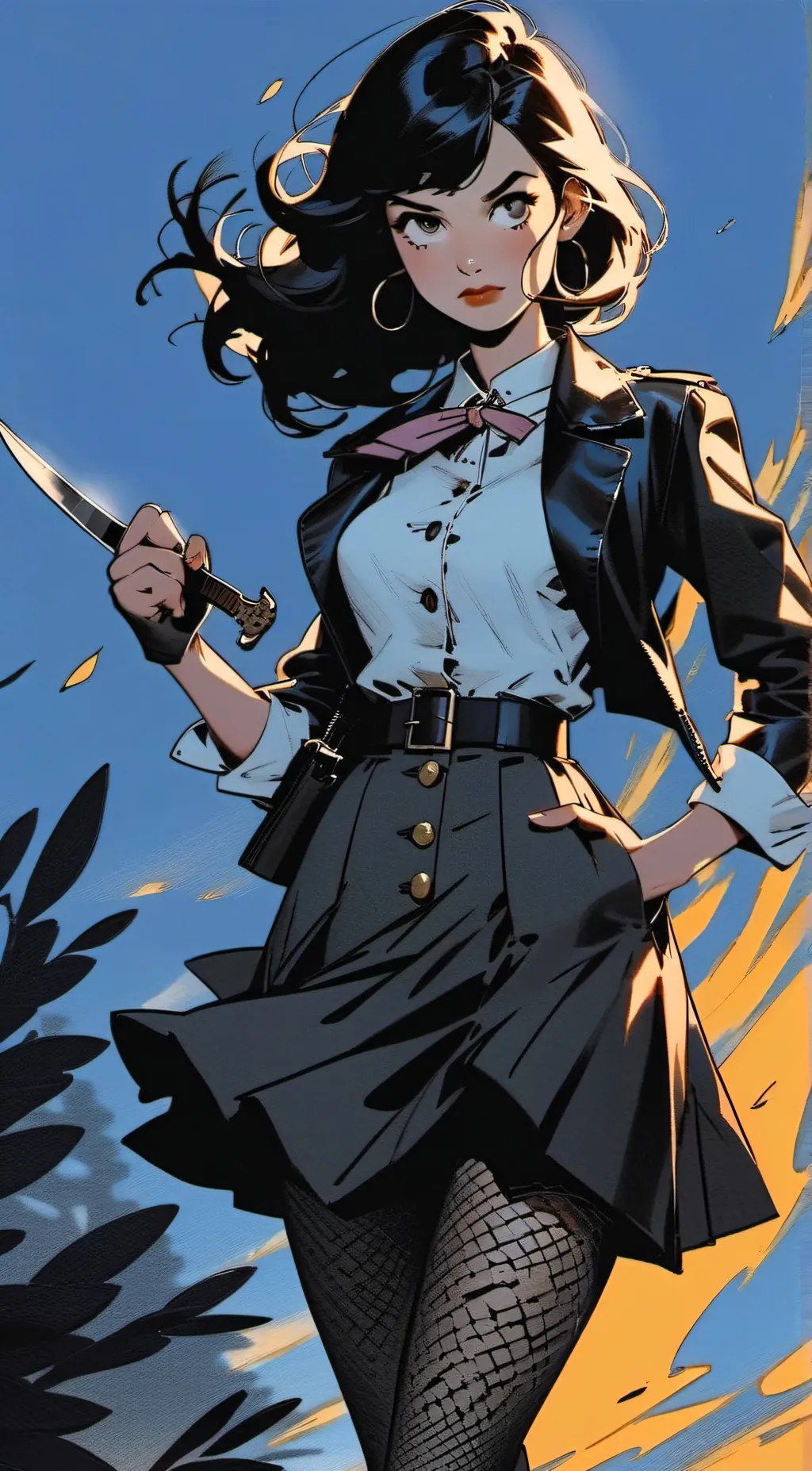 ai character: ms circle but tiny background