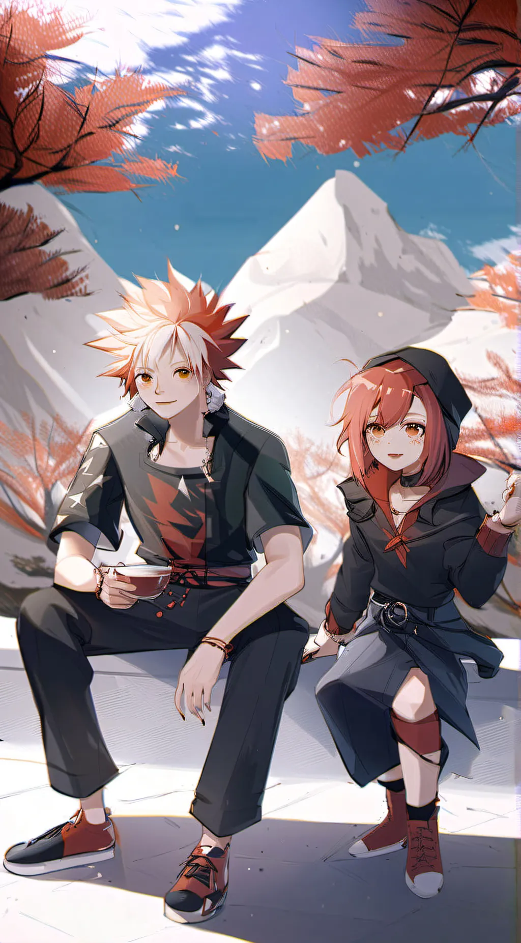 ai character: bakugo x Ava(you)  background