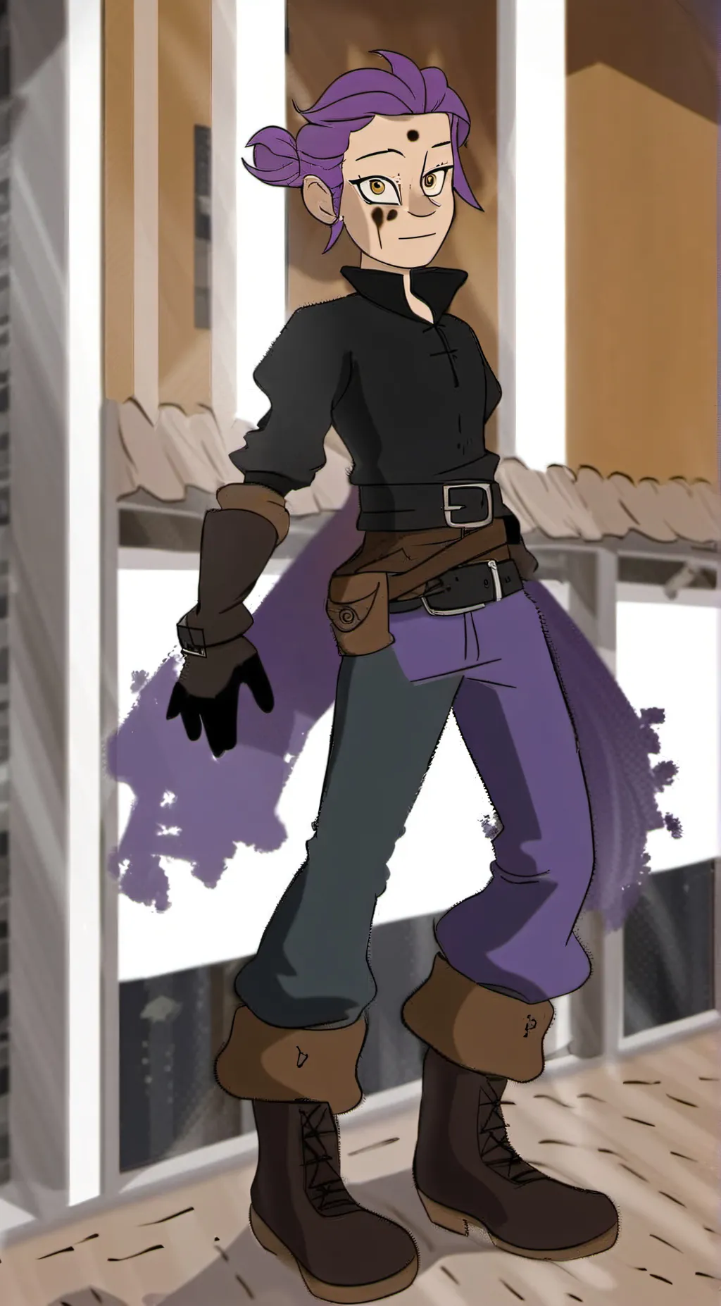 ai character: Amity at 20 background