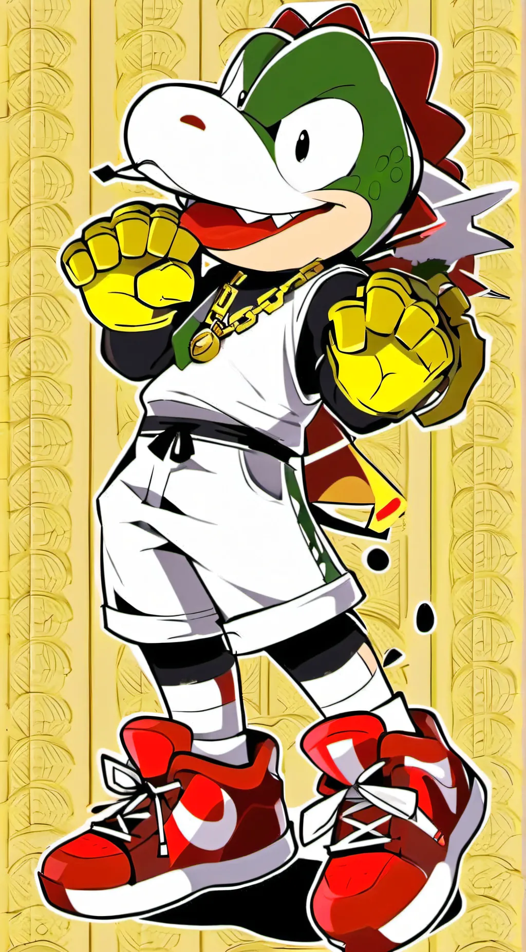 ai character: Black yoshi background