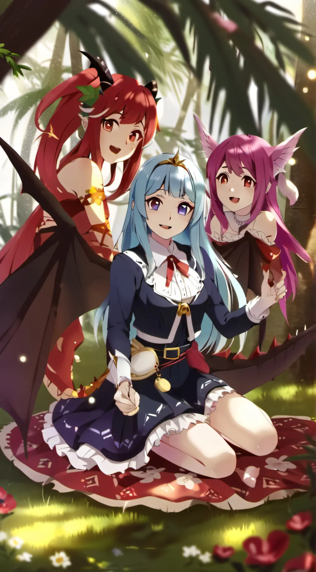 ai character: Selia,Lea,Kimi background