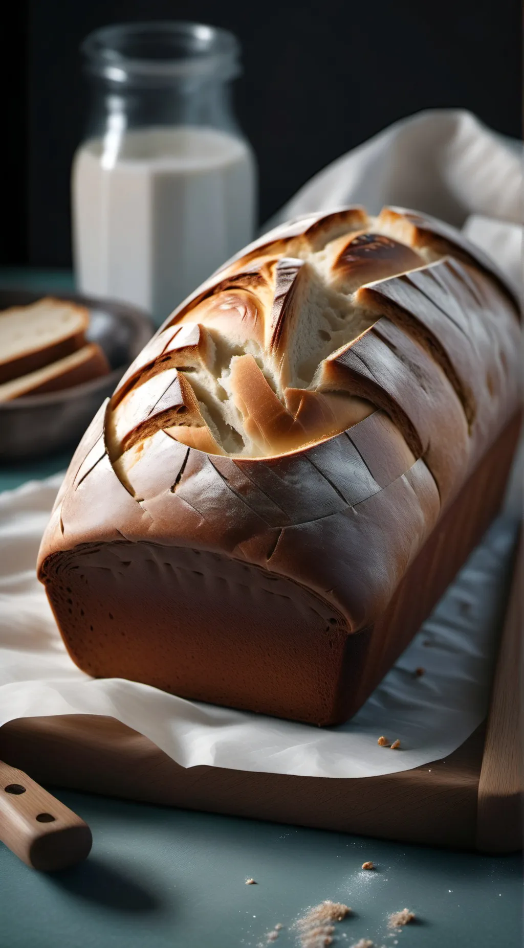 ai character: bread background