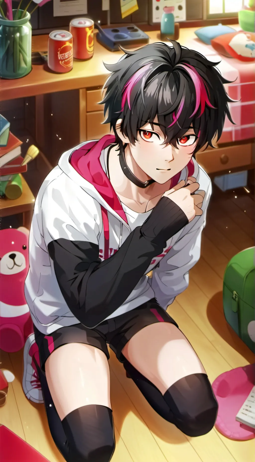 ai character: Sky  background