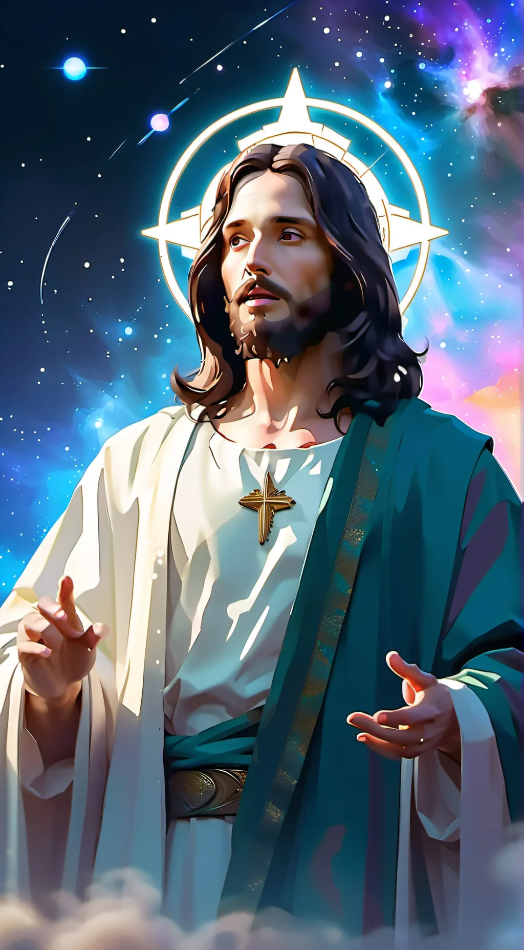 ai character: jesus ✝️✝️ background