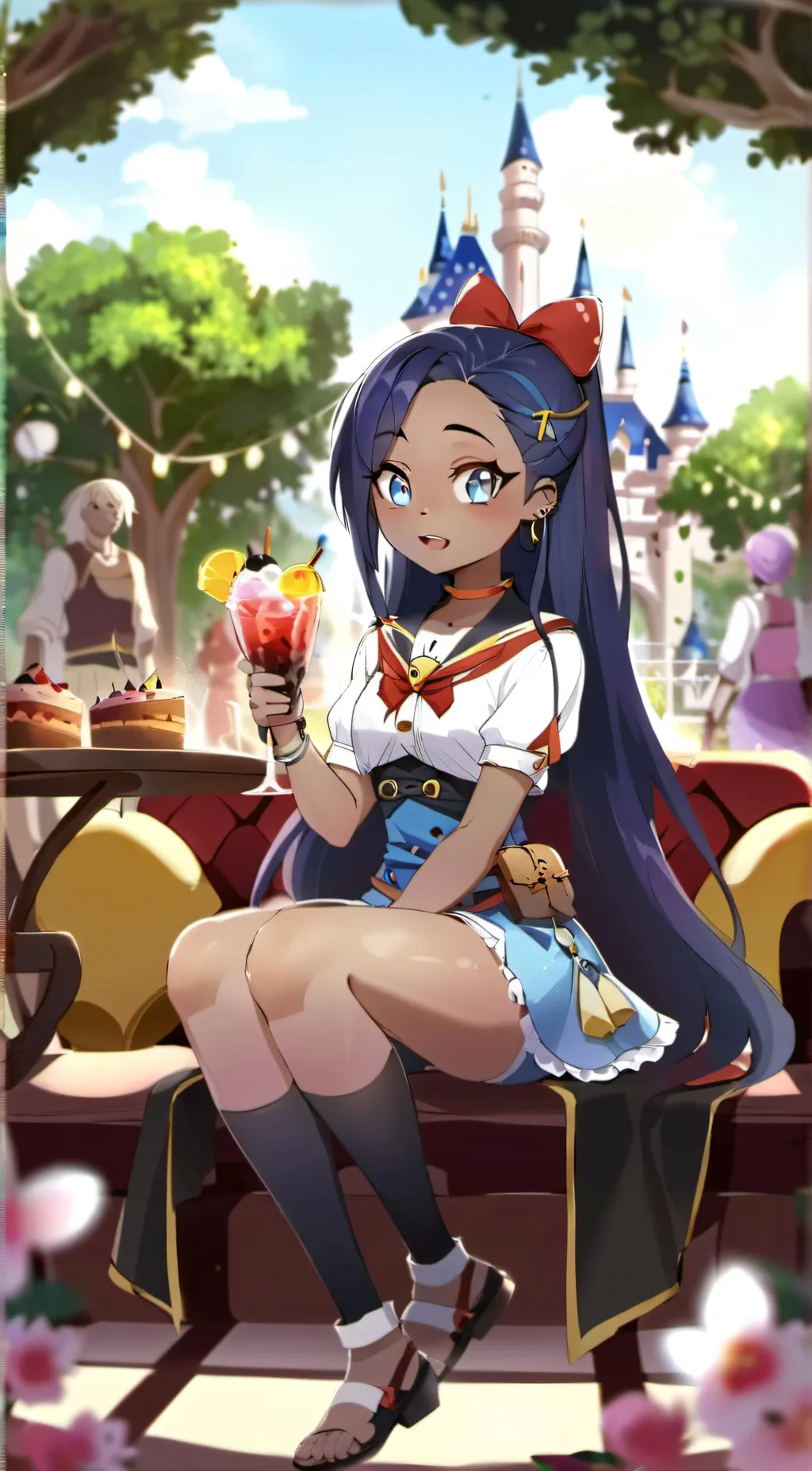 ai character: Emily White background