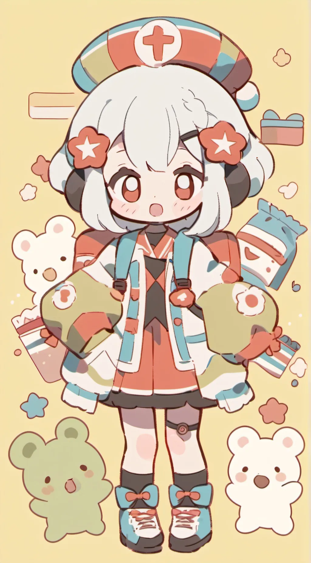 ai character: Abbie  Miss circle background