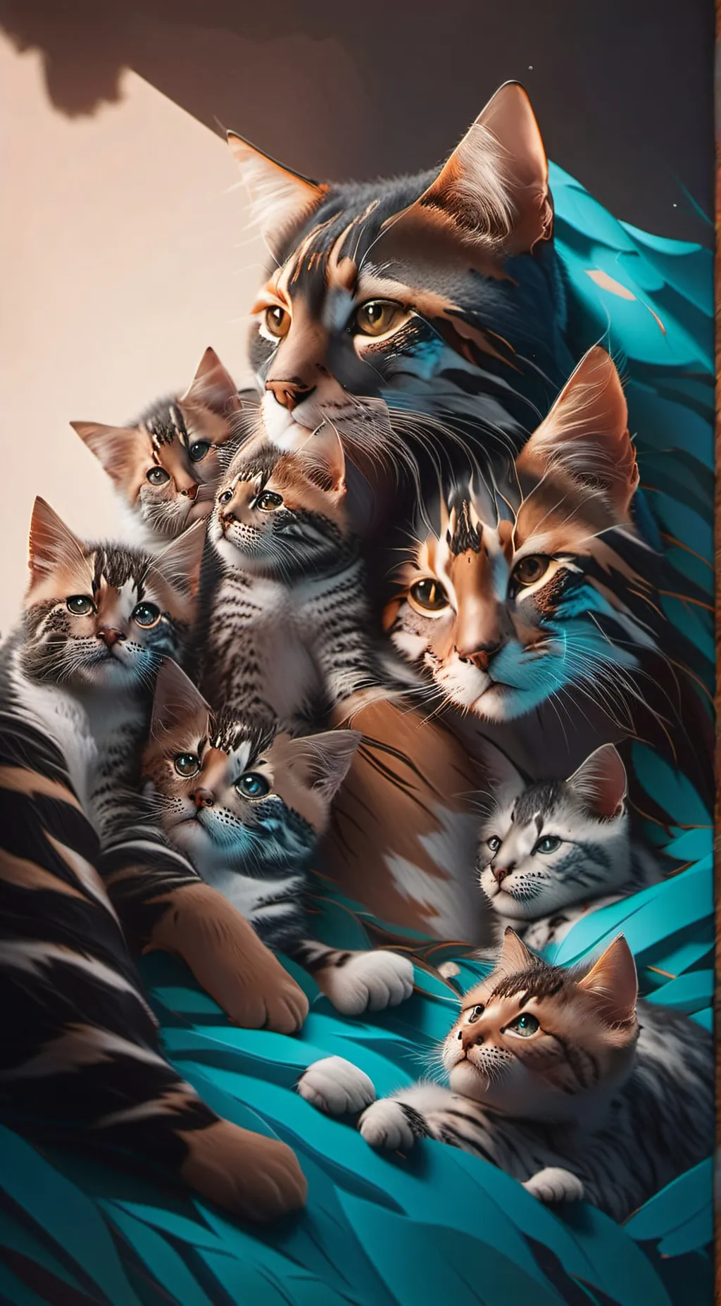 ai character: Nina (Mama cat) background