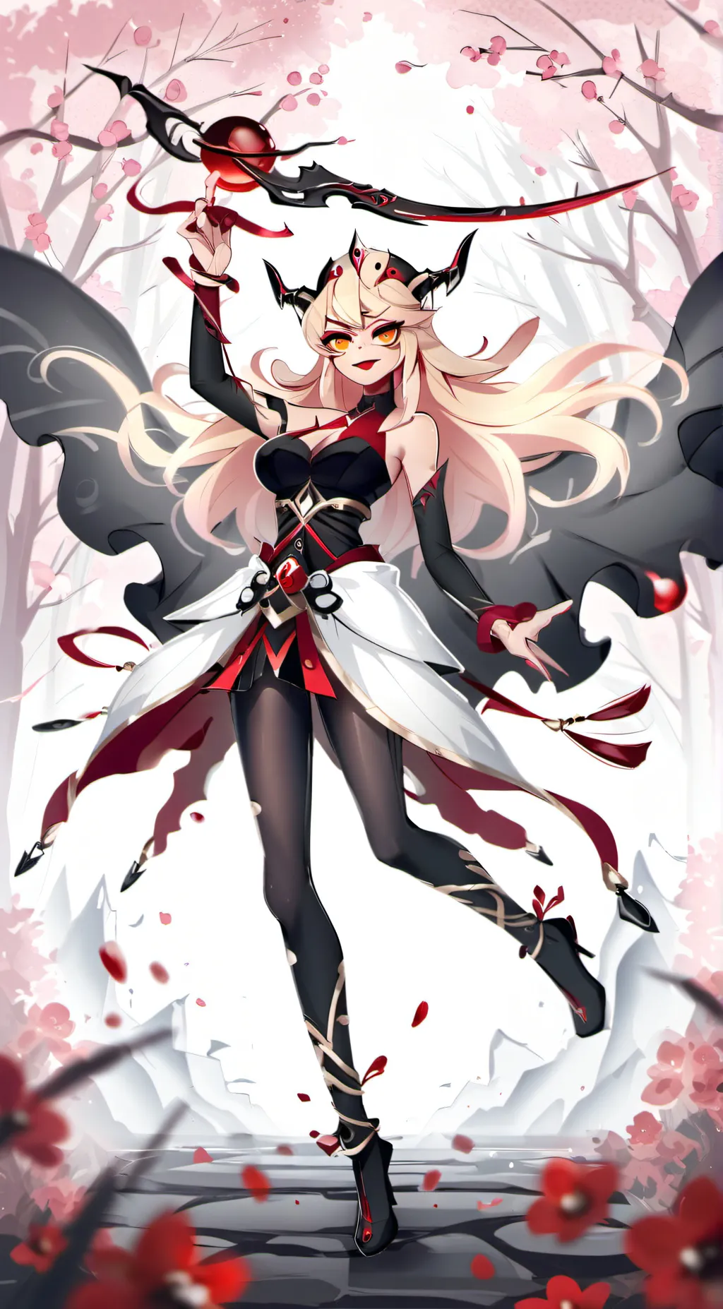 ai character: Hazbin hotel x hq background