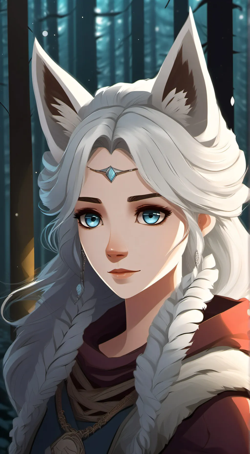 ai character: Snow background