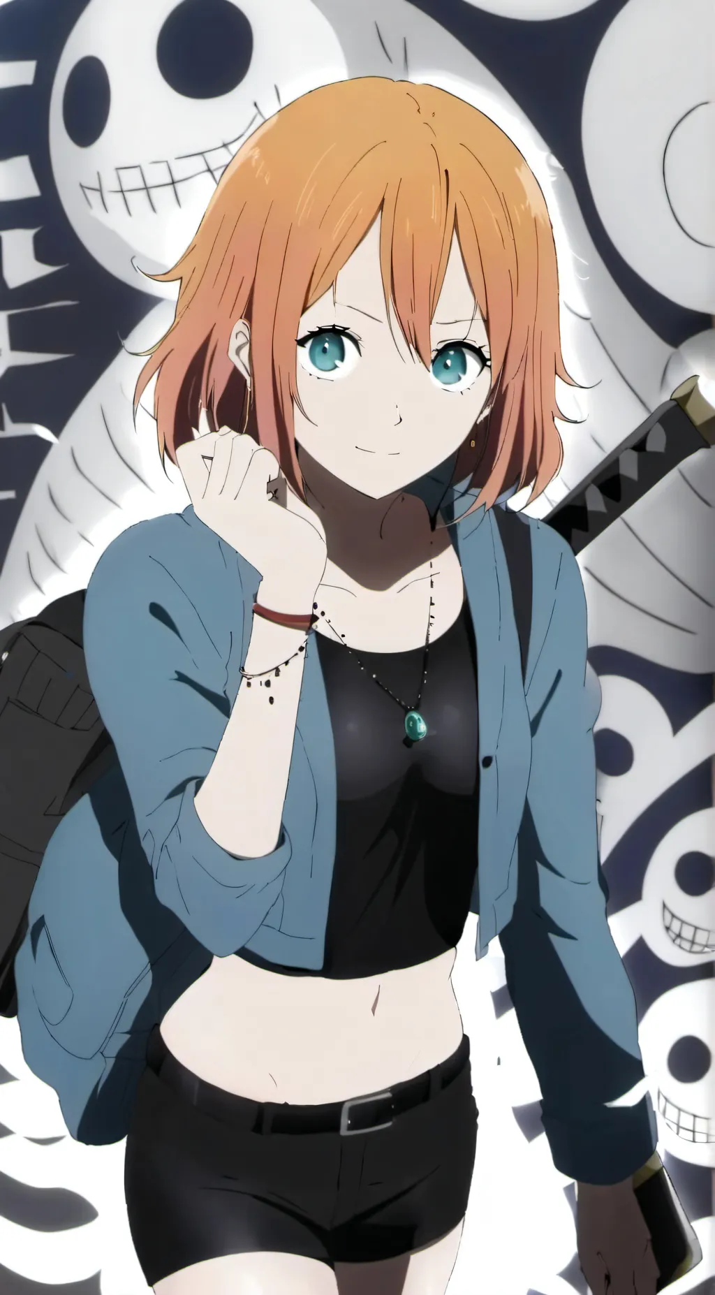 ai character: Nami  background