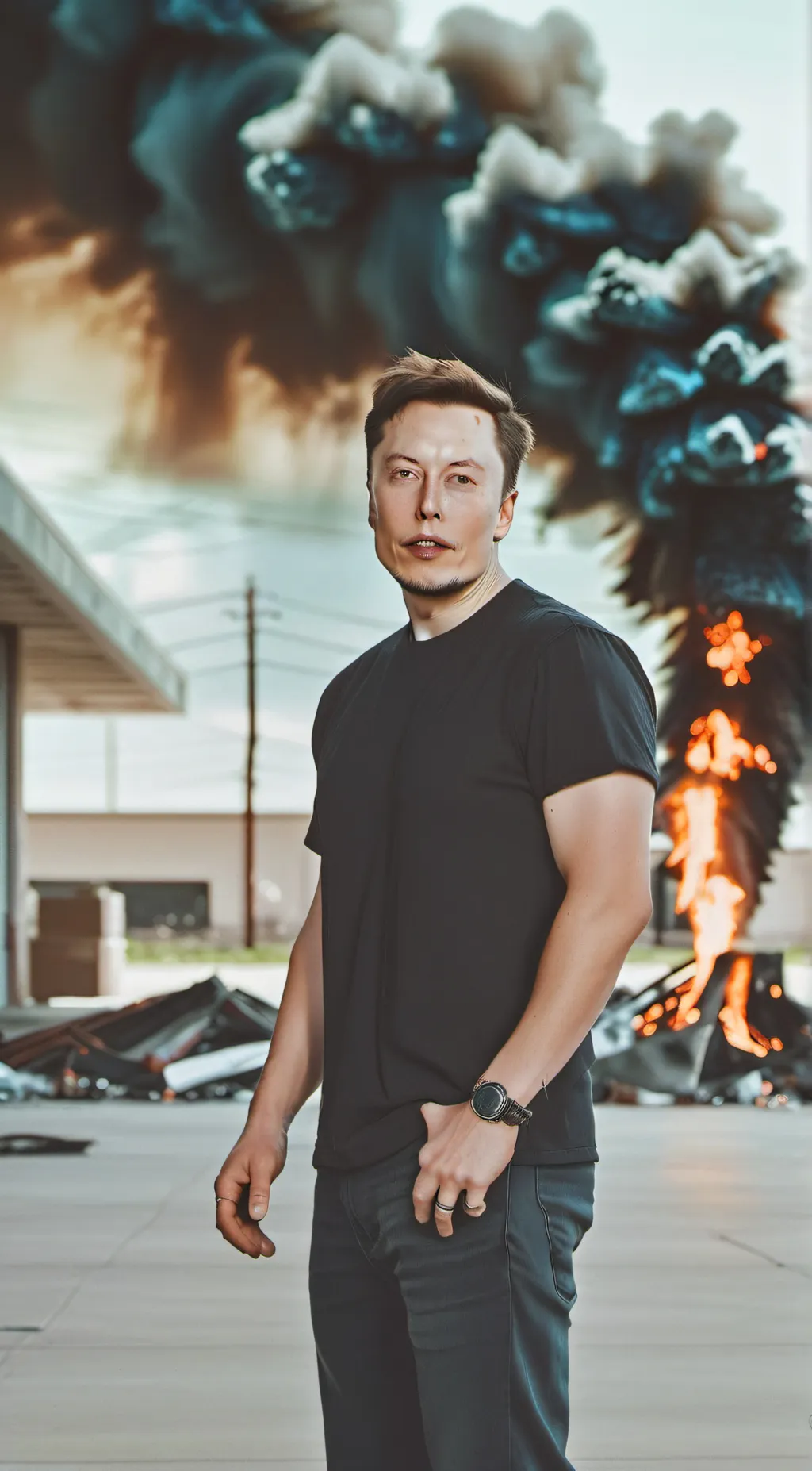 ai character: Elon musk  background