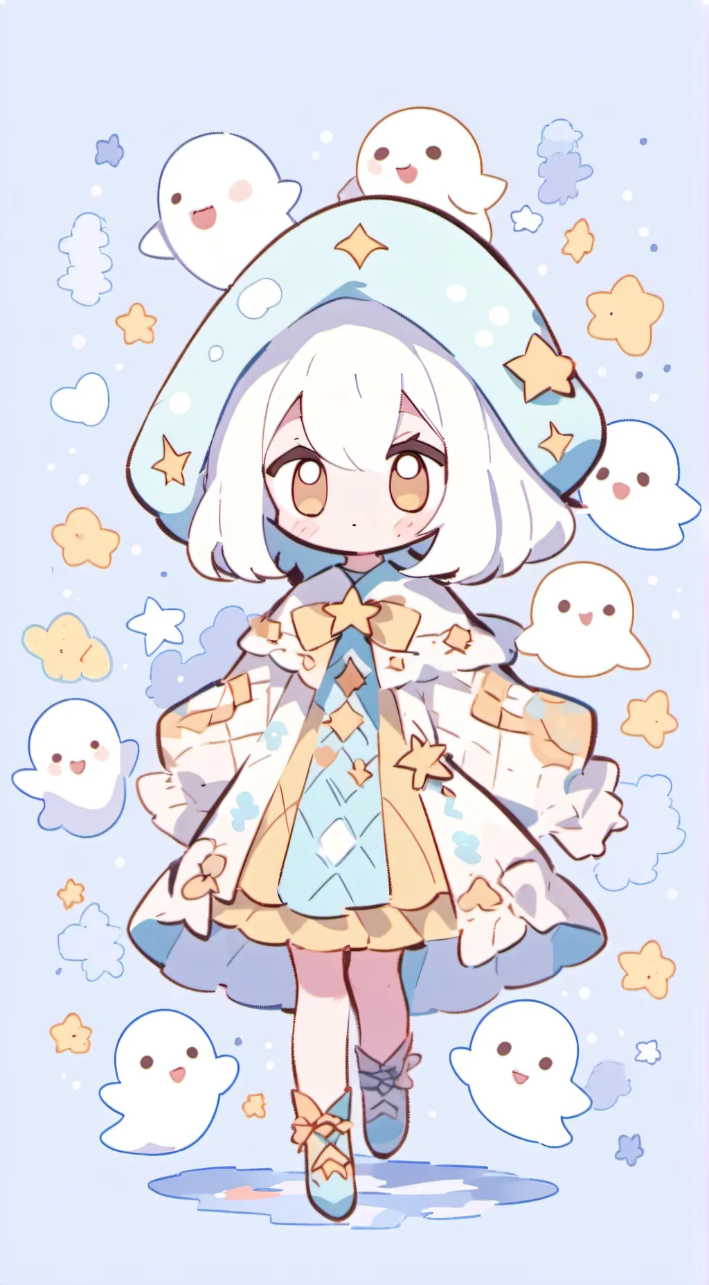 ai character: (my oc)Ghosty background