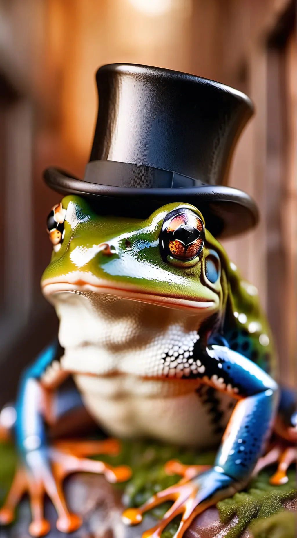 ai character: Frog bud background