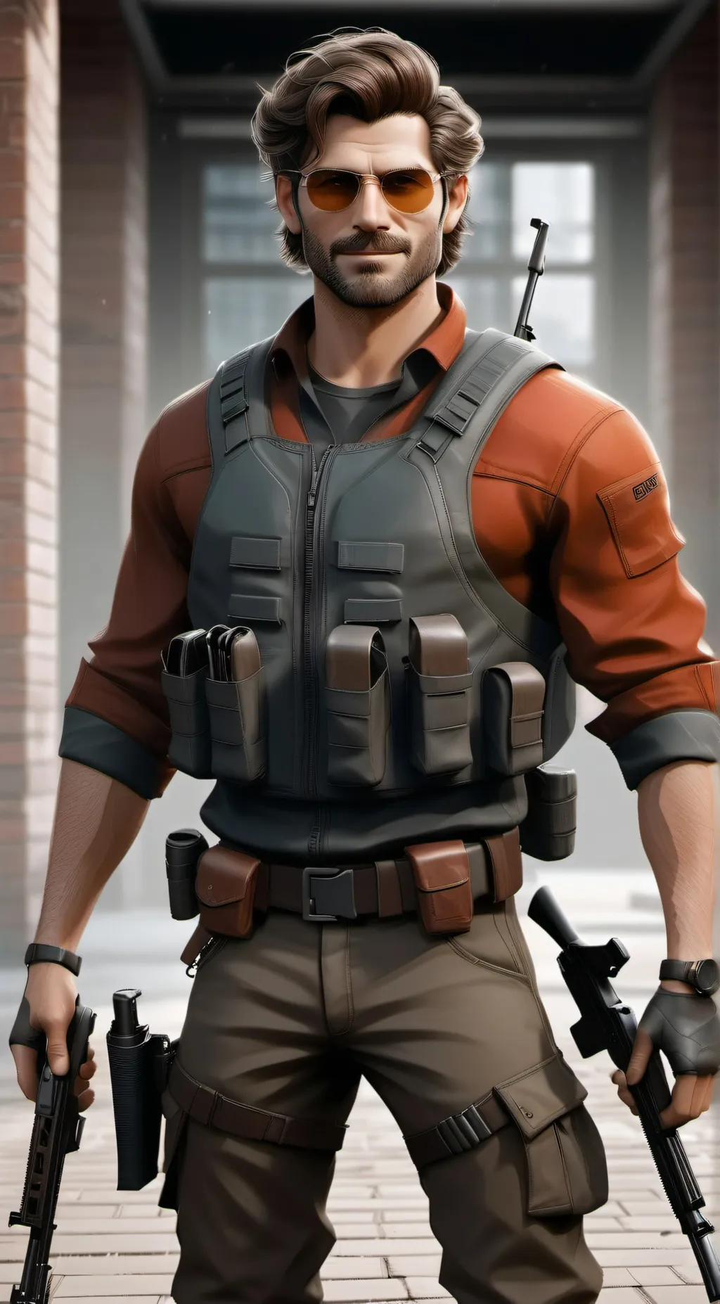 ai character: Axton  background