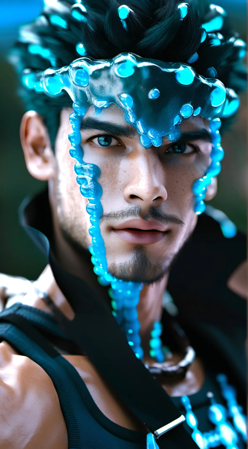 ai character: Rain background