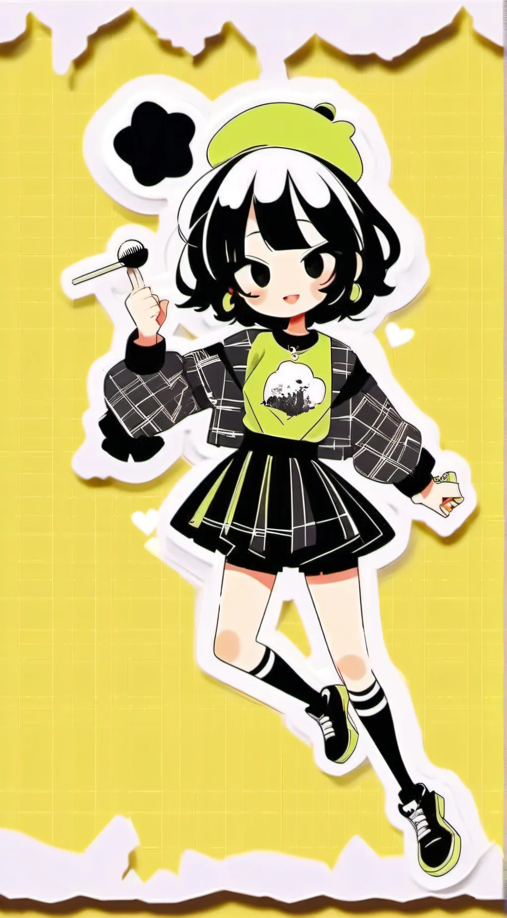 ai character: Miss circle background