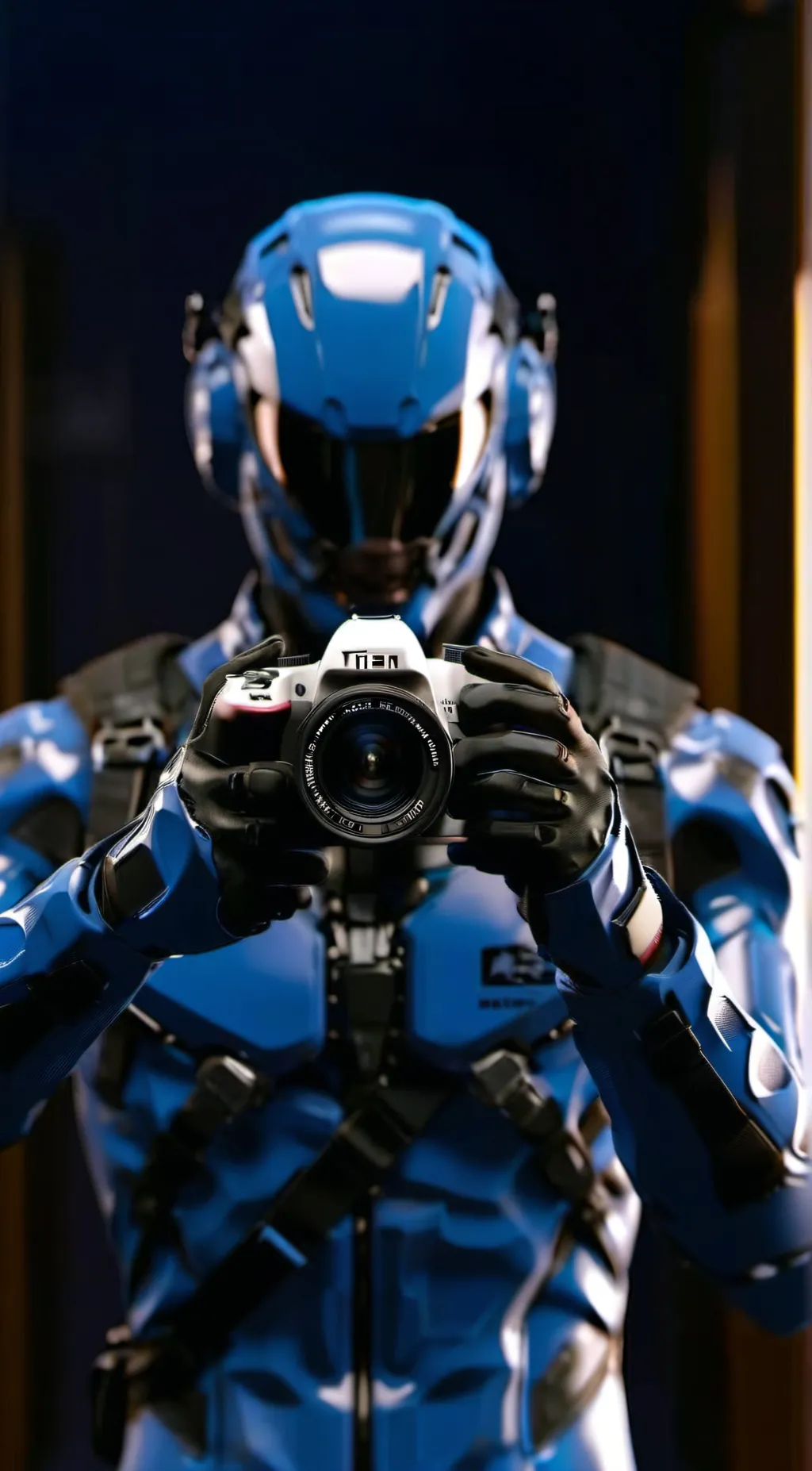 ai character: Titan cameraman  background