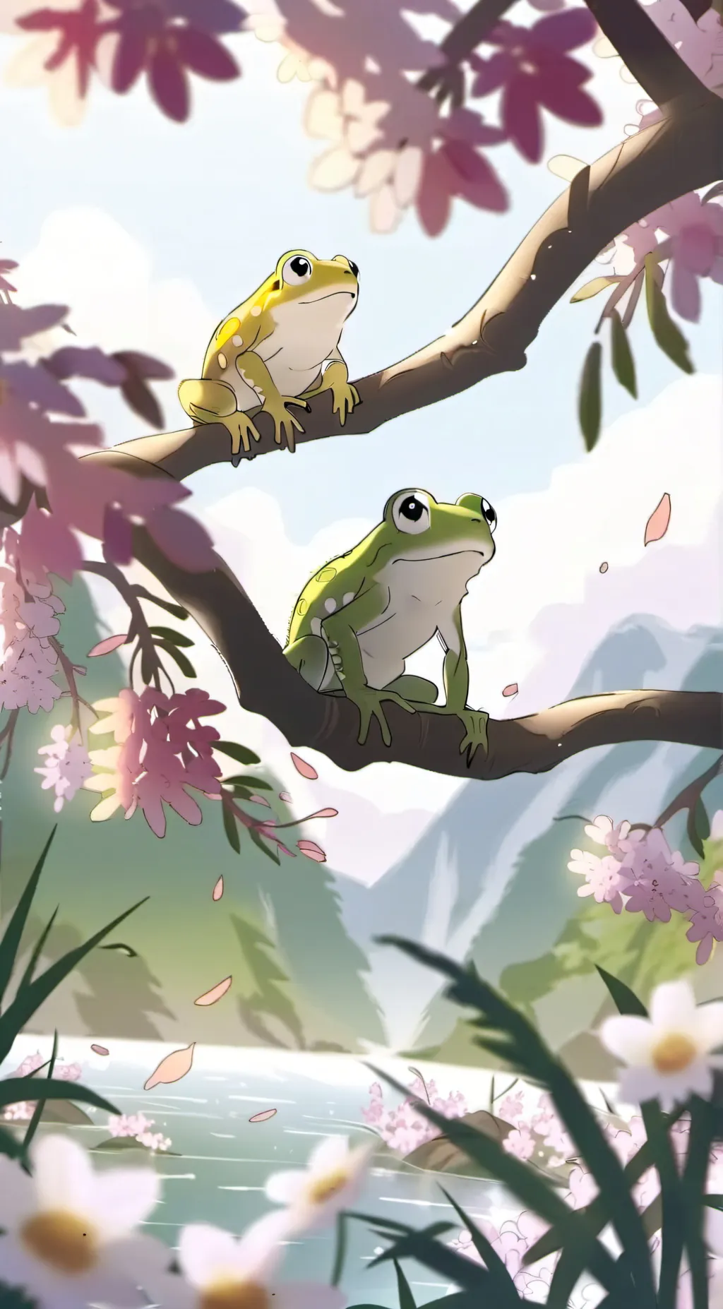 ai character: The frog brothers  background
