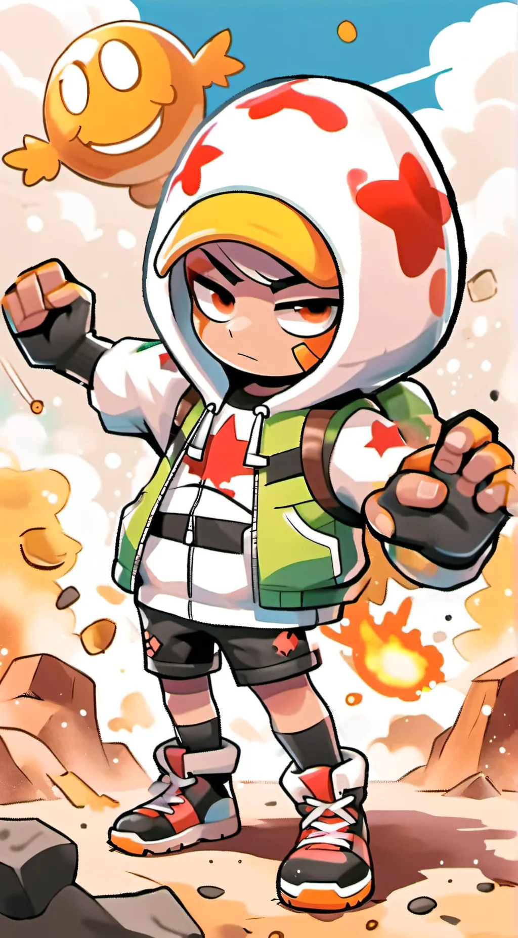 ai character: sandy background