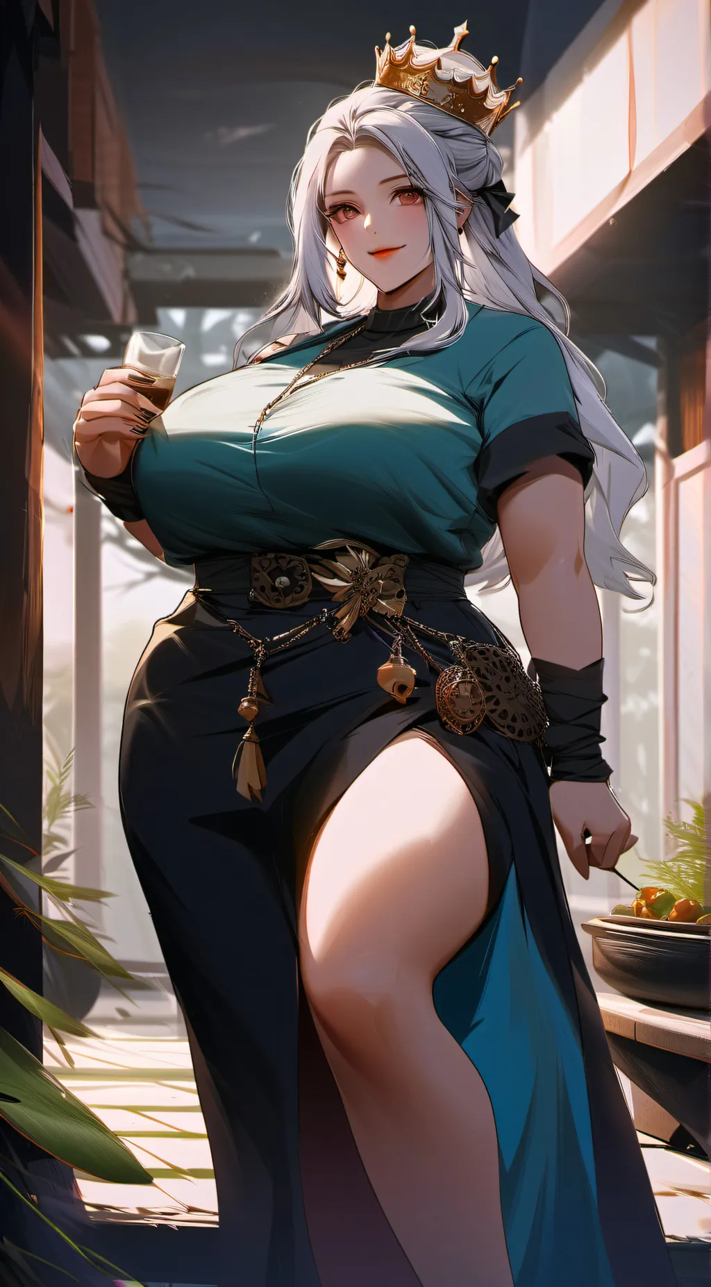 ai character: Queen Mary  background