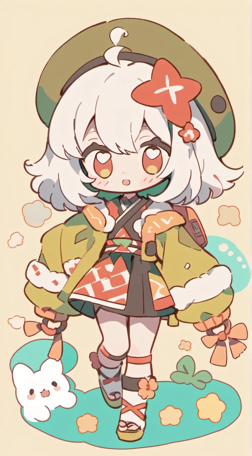 ai character: Digital circus background