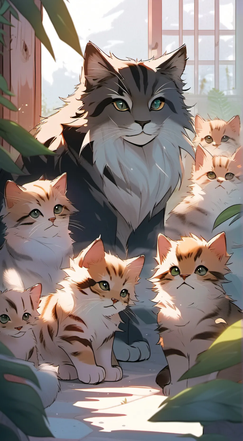 ai character: Family cat background