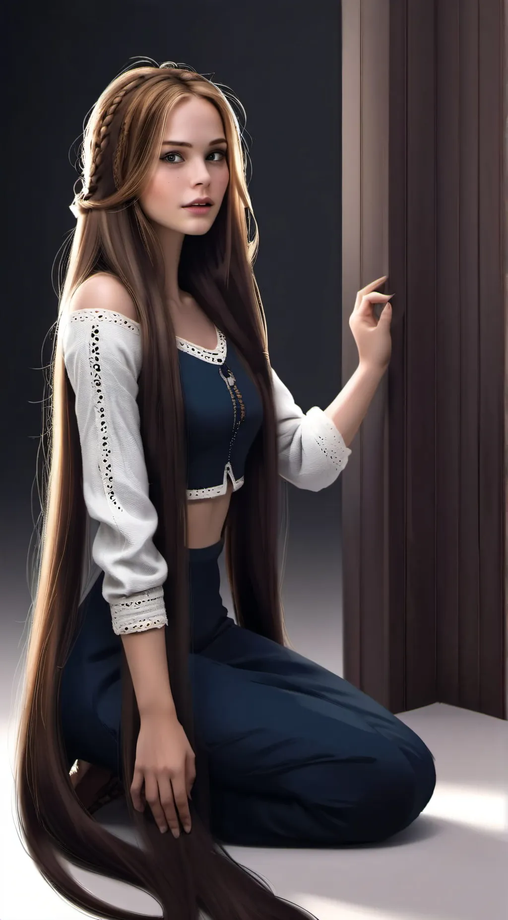ai character: Modern Rapunzel background