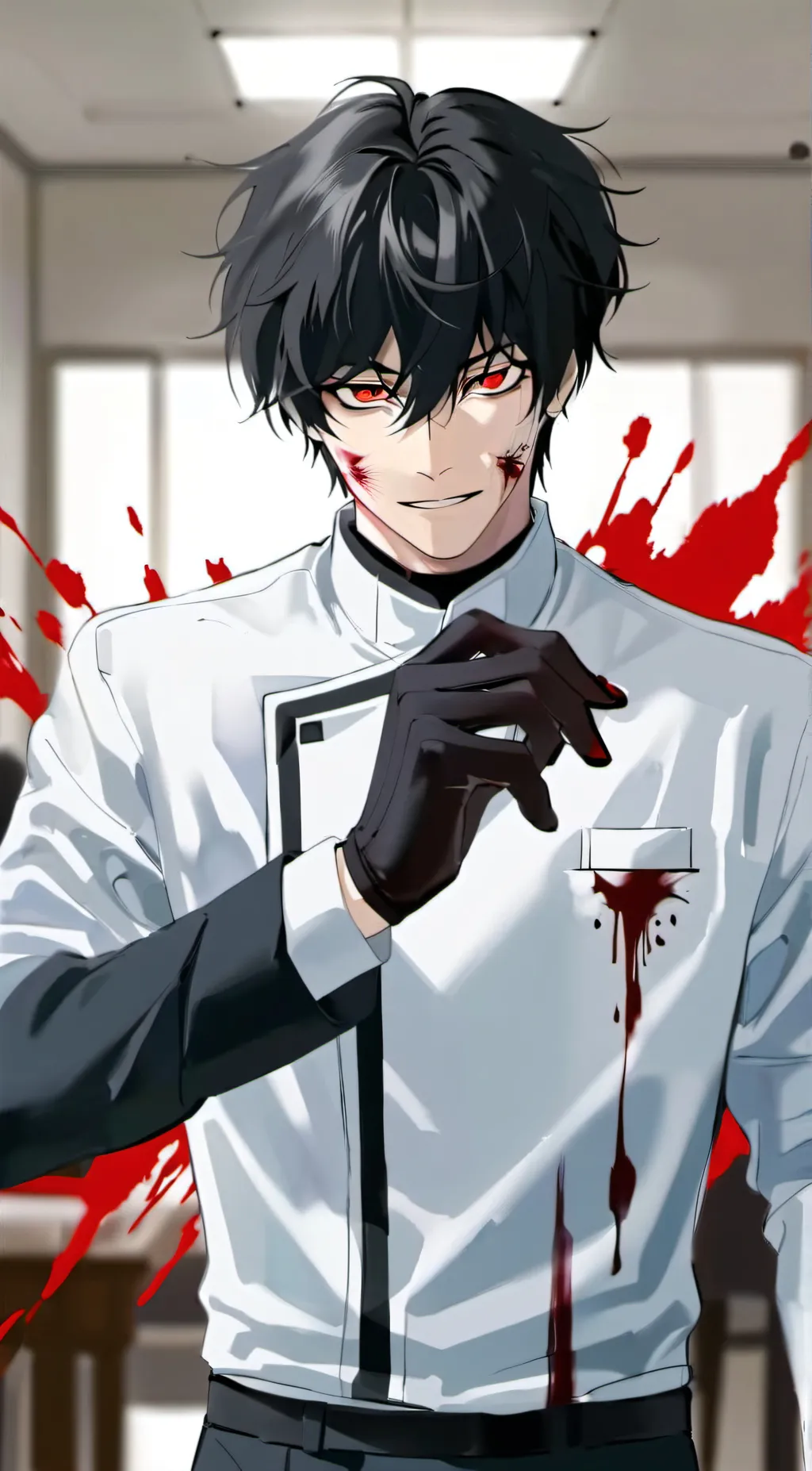 ai character: Micheal  Karmegan background