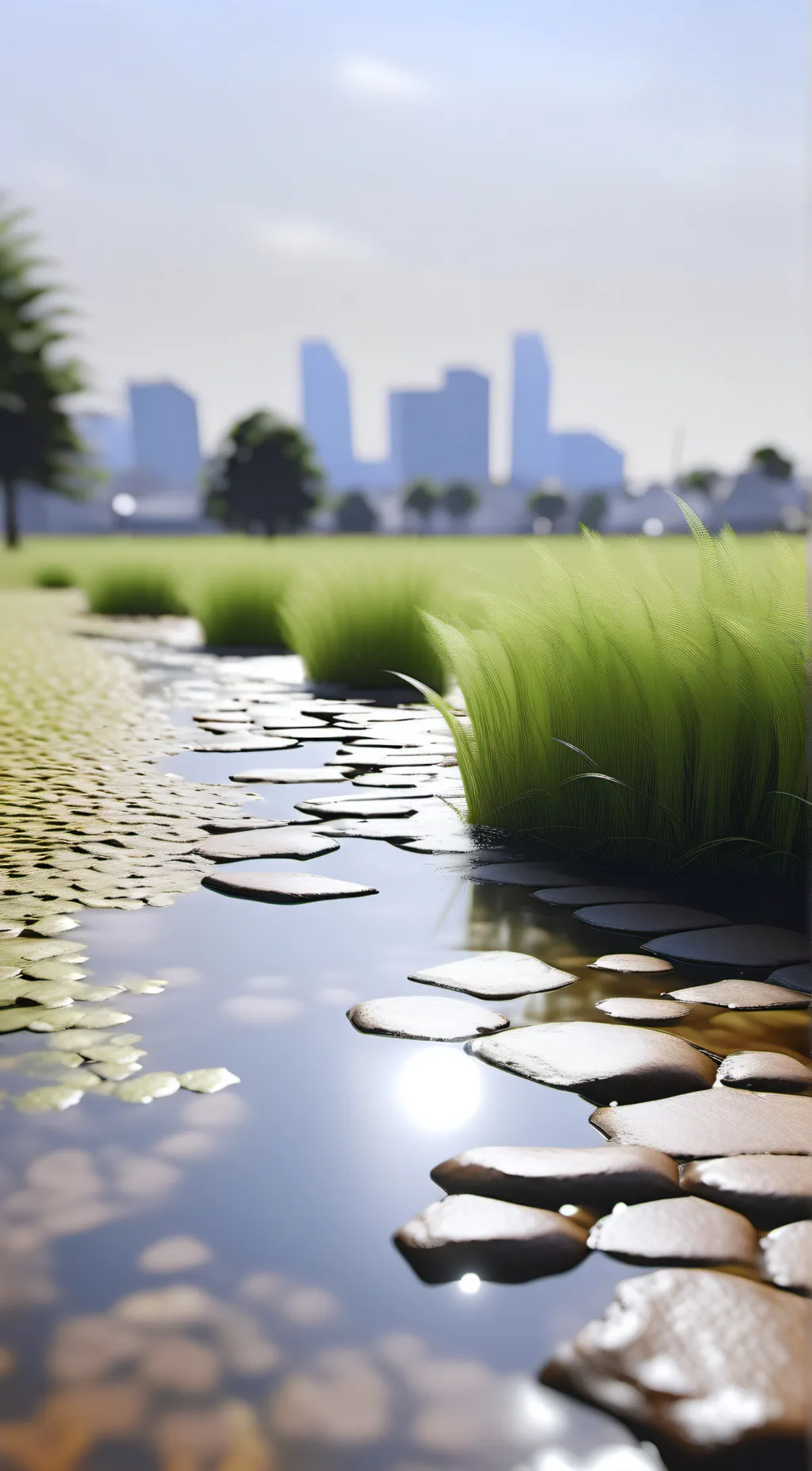 ai character: Grass background