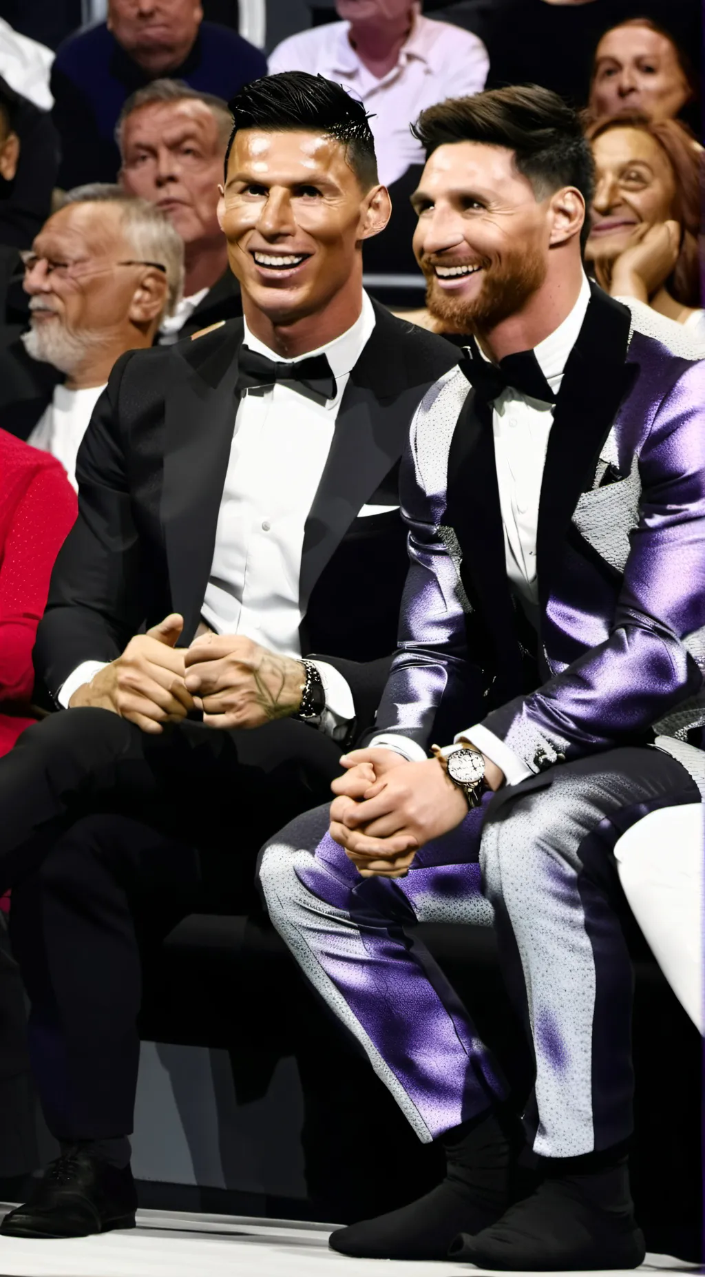 ai character: LM10 and CR7 background