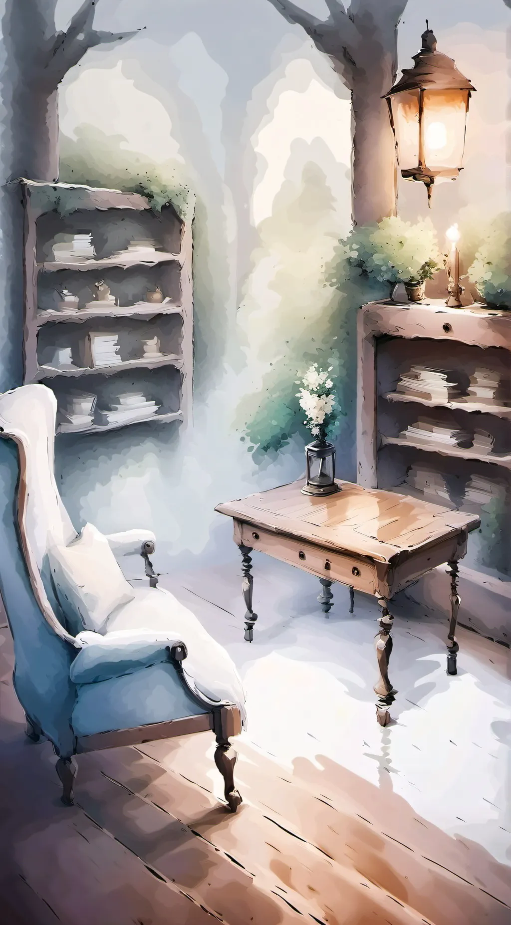 ai character: •LazyEditorkid• background