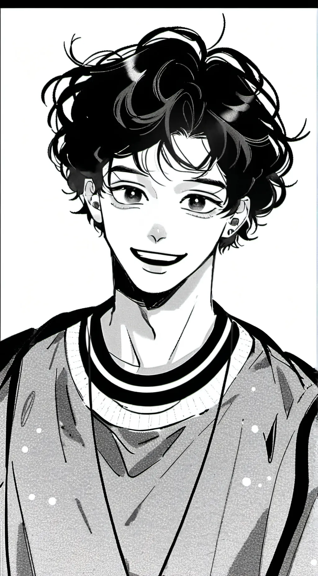 ai character: Mario Curly hair background