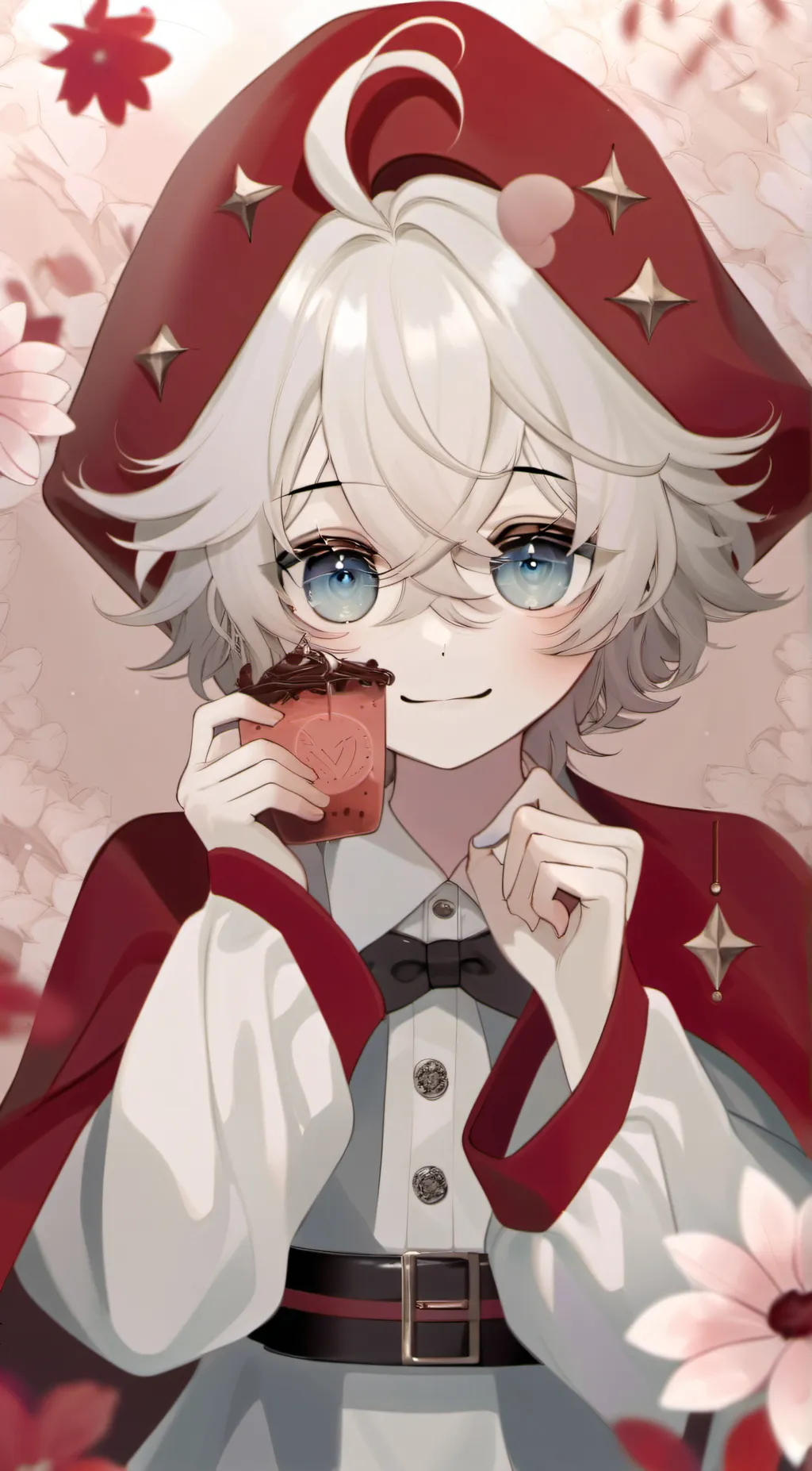 ai character: Blue background