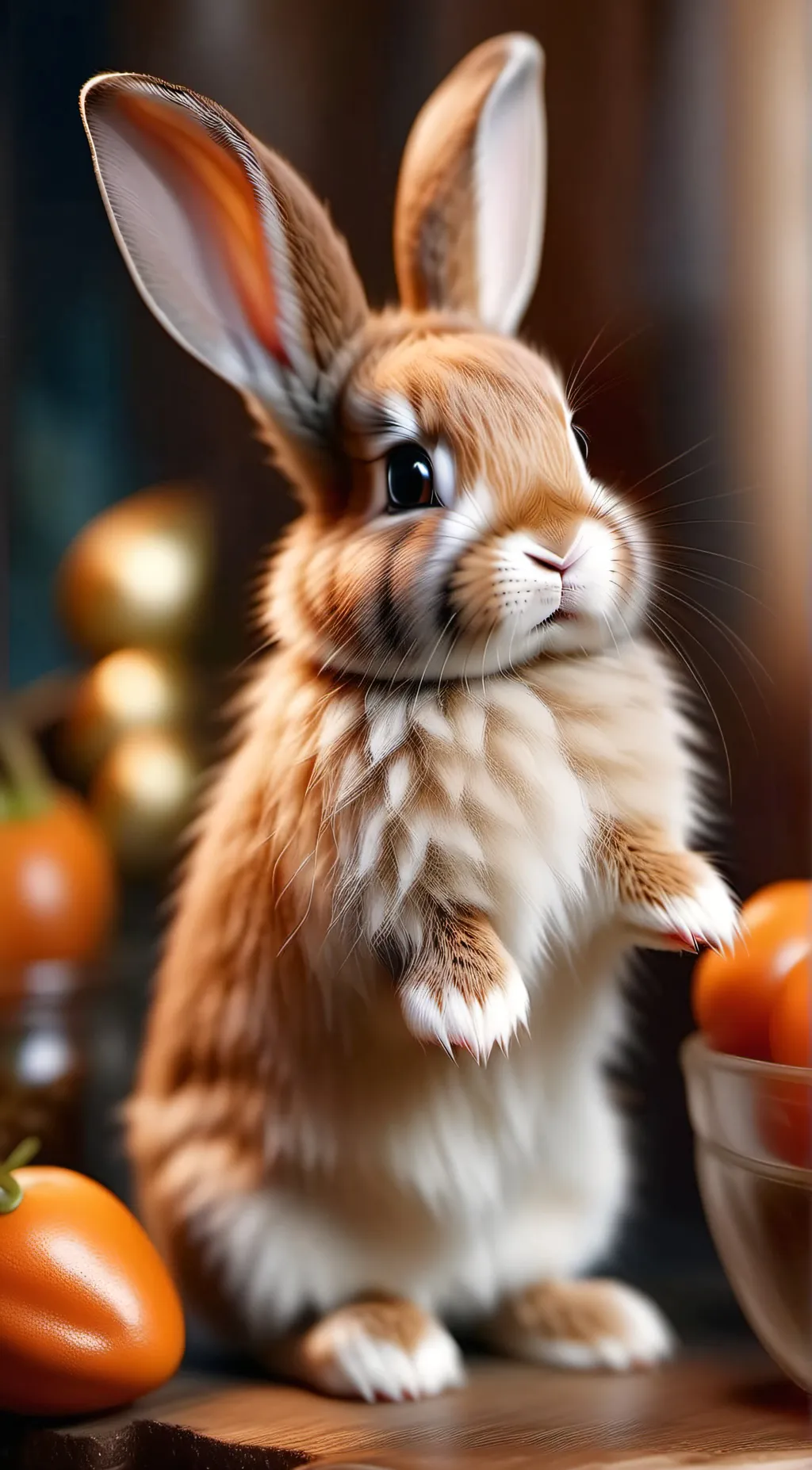 ai character: cute bunny background