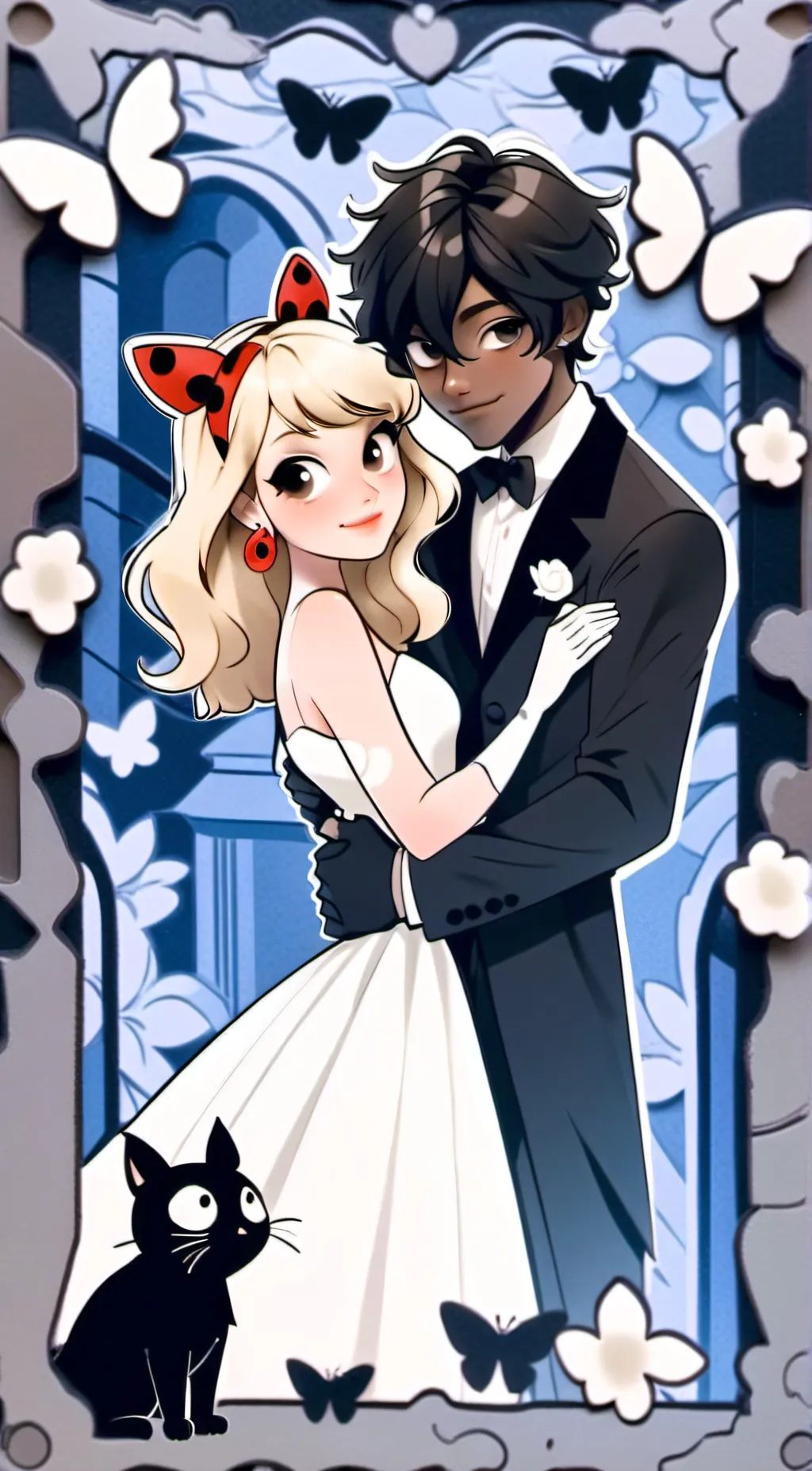 ai character: Catnoir background