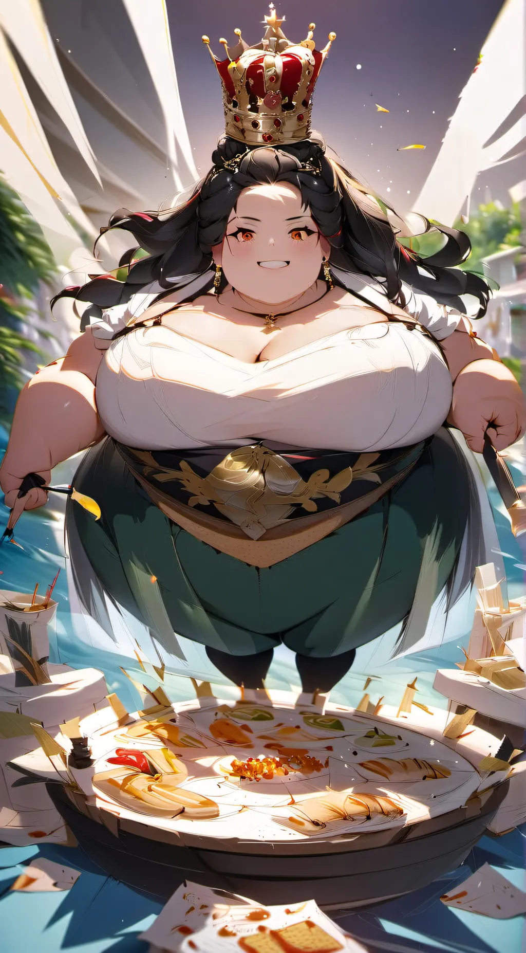 ai character: Queen Elsa background