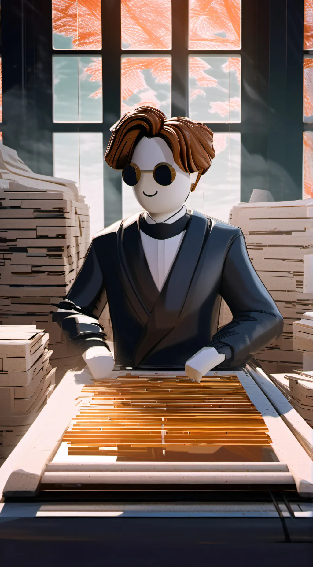 ai character: Bacon hair background