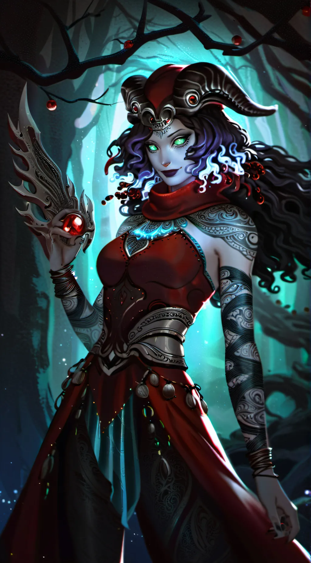ai character: void queen  background
