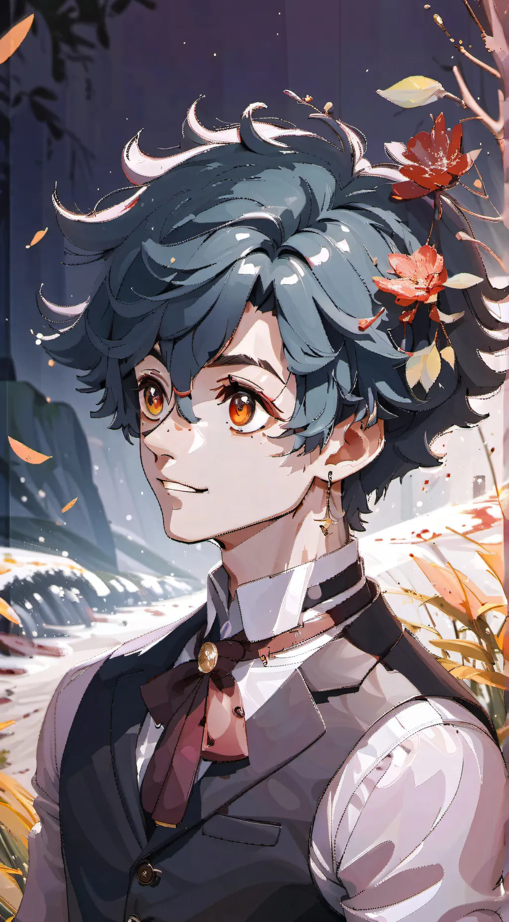 ai character: Deku  background