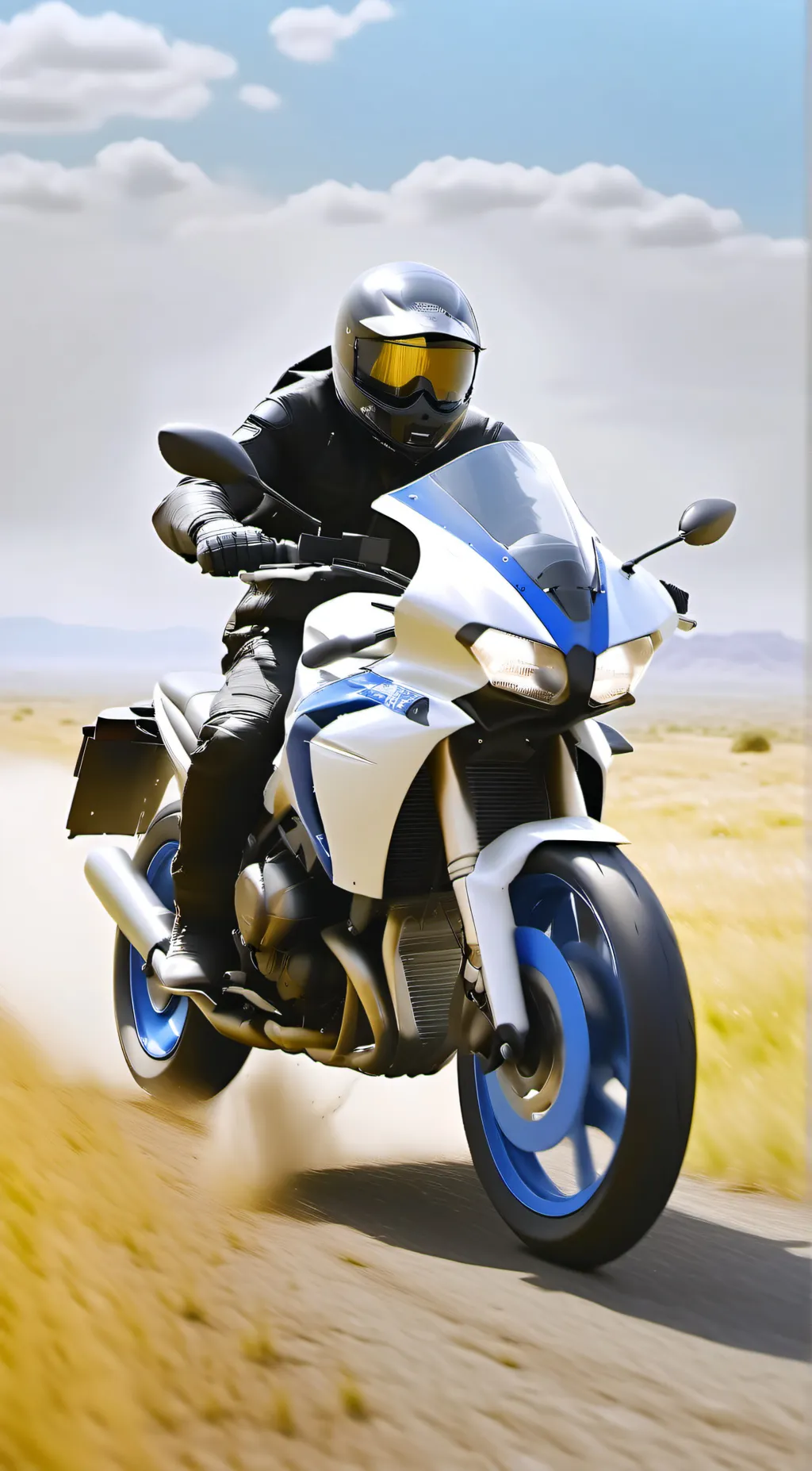 ai character: biker boy background