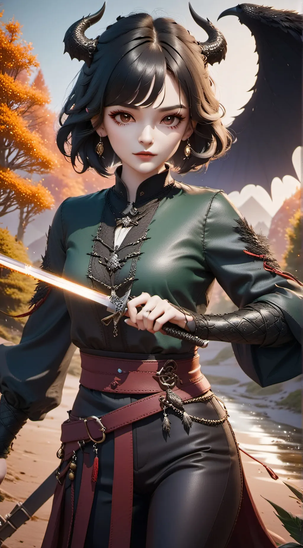 ai character: Raven Wynter.  background