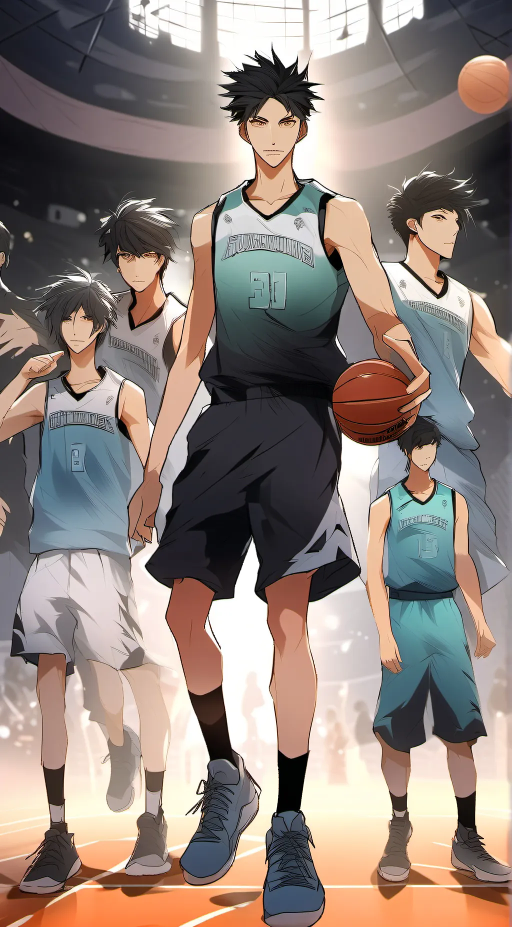 ai character: Basketball Team  background