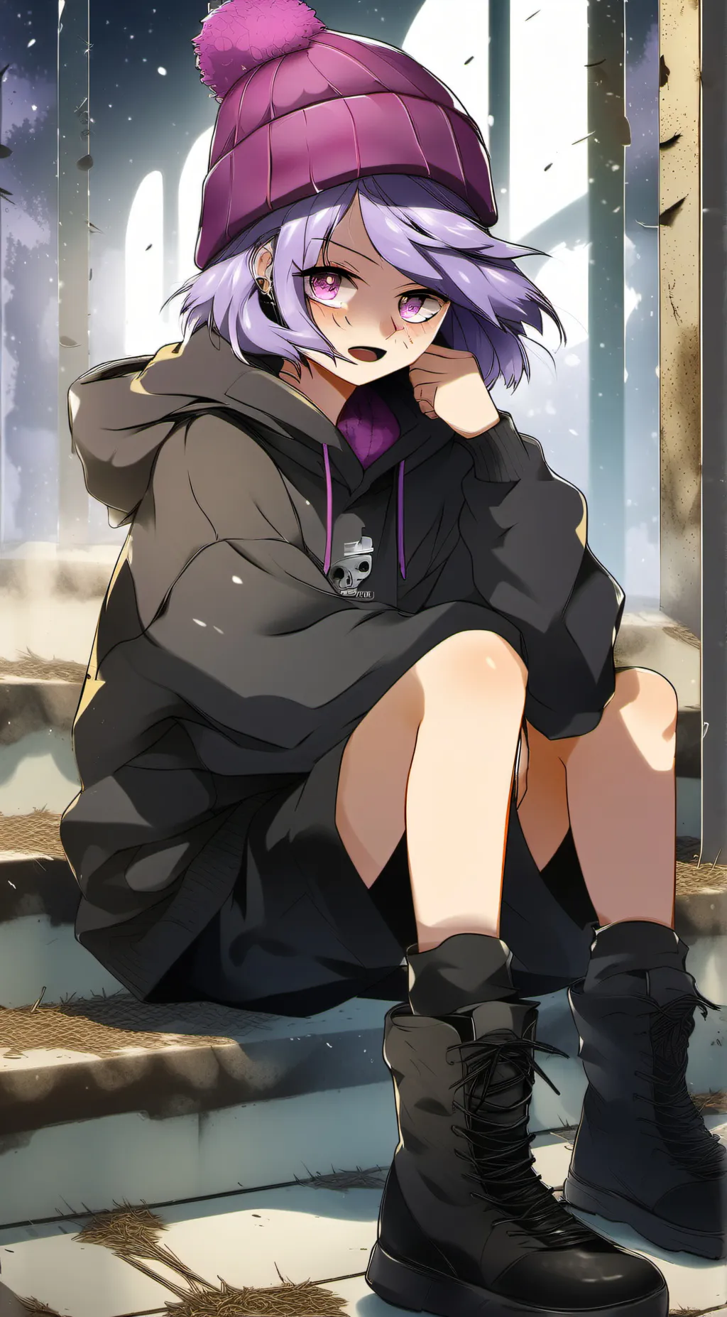 ai character: Uzi doorman background