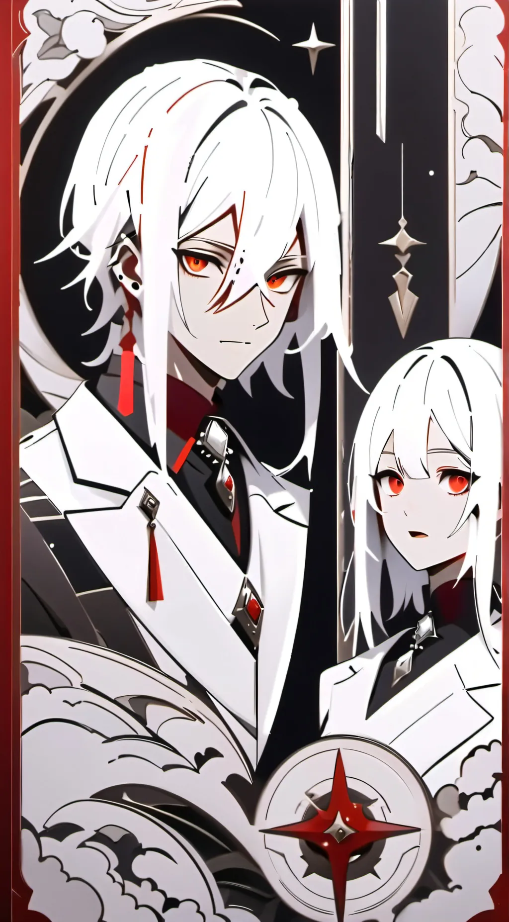 ai character: Alastor X vaggie  background