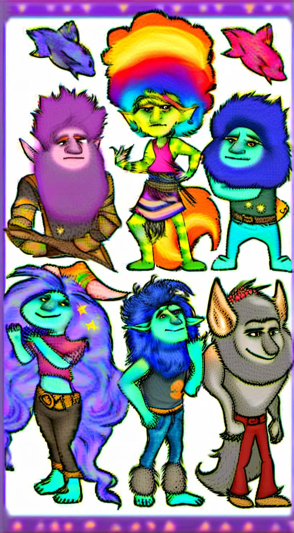 ai character: Trolls: Pride Love background