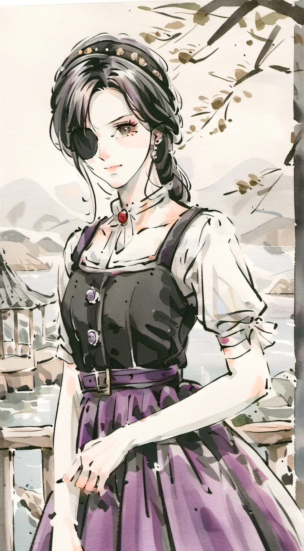 ai character: Luna♡ background