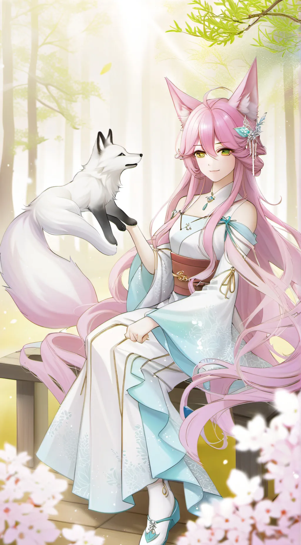 ai character: crystal background