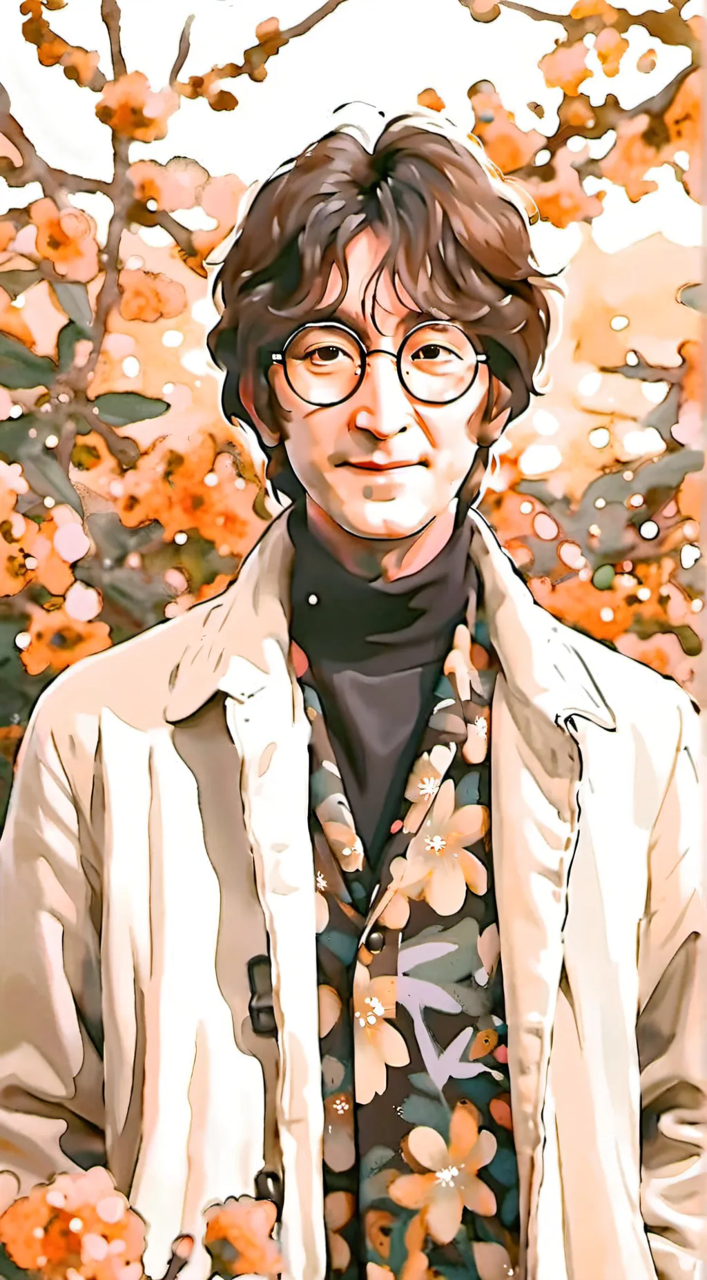 ai character: John Lennon background